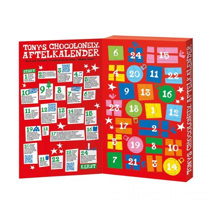 Adventskalender met chocolade