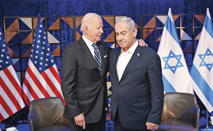Joe Biden et Benjamin Netanyahou, le 18 octobre: l’avenir politique du premier est plus serein que celui du second.