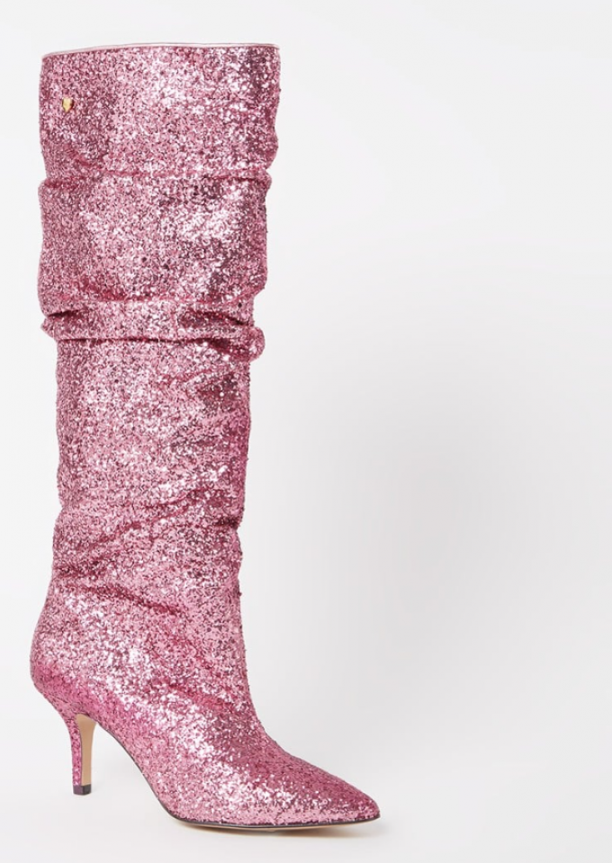 Roze glitterlaarzen