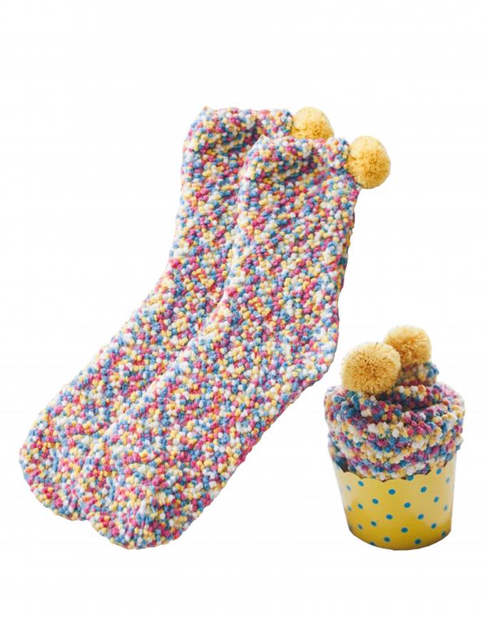 Fluffy cupcake-sokken