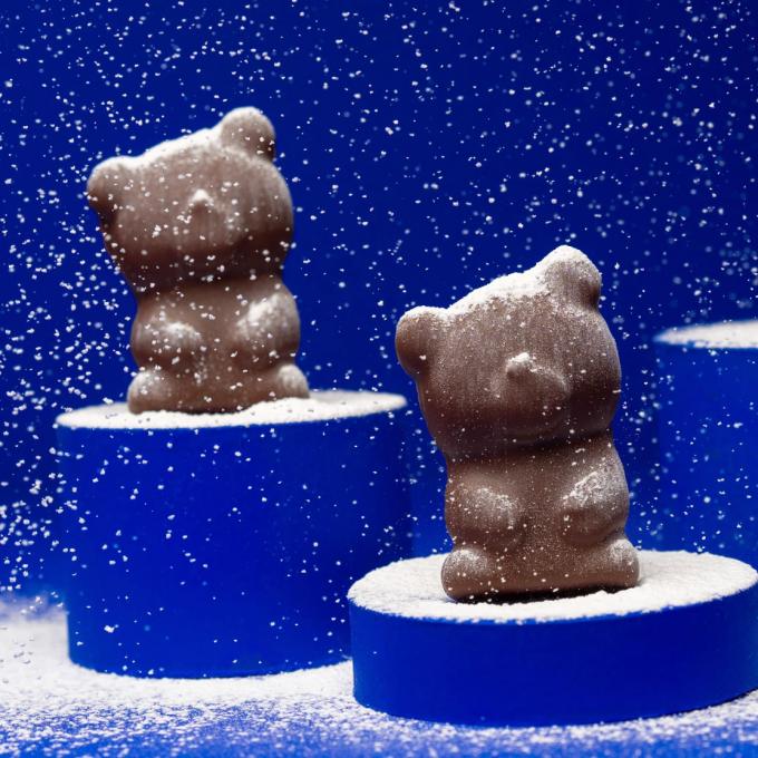 Chocoladebeertjes met marshmallowvulling