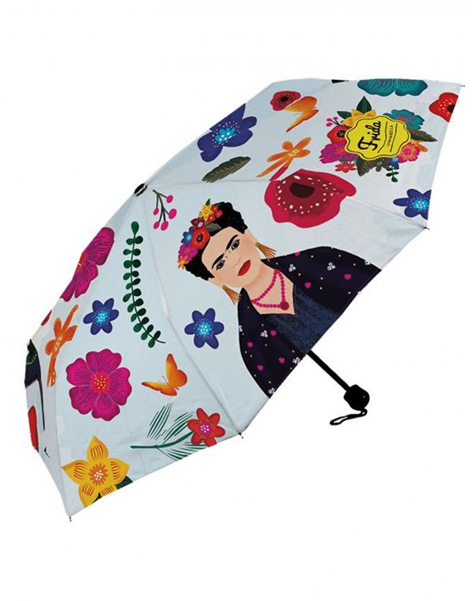 Felgekleurde Frida Khalo paraplu