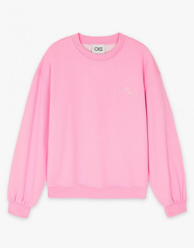 Roze 'stronger together'-sweater 