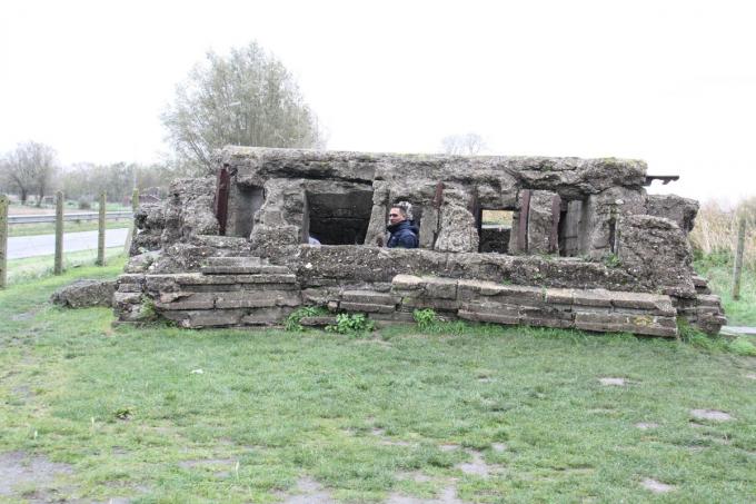 De voorste Duitse bunker is nog maar een paar jaar opgenomen in de site.