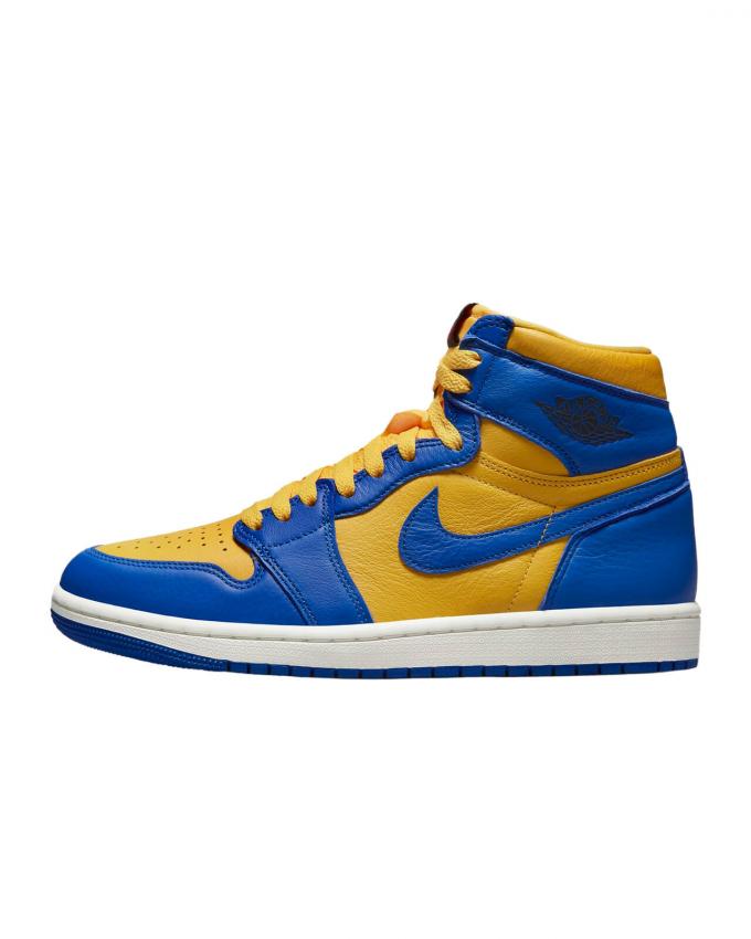 Baskets bleues et jaunes « Air Jordan 1 Retro High OG »