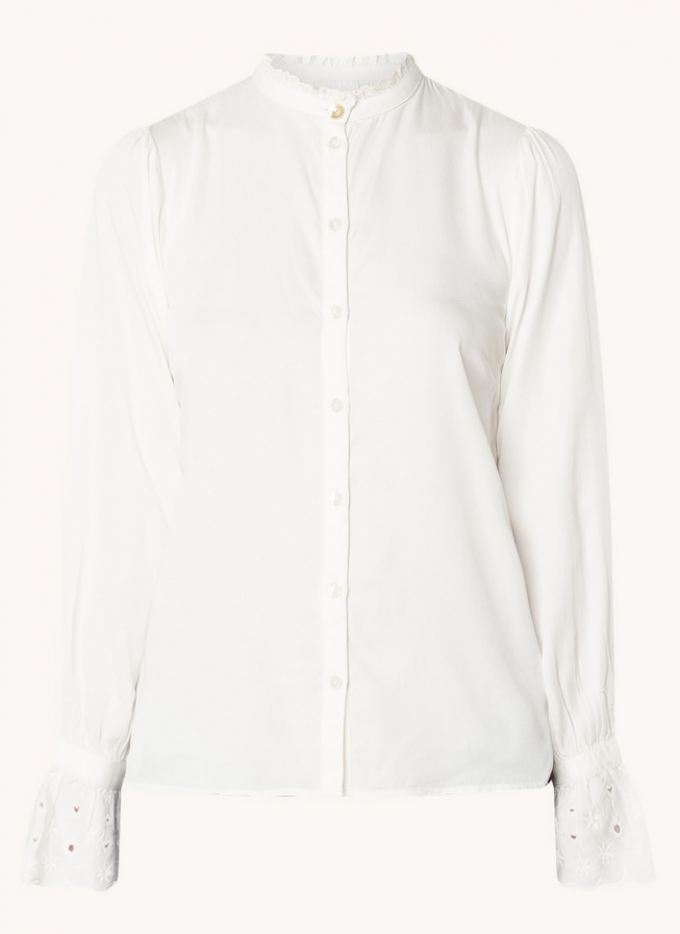 Witte blouse met pofmouwtjes