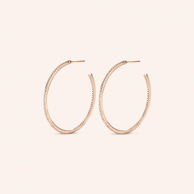 Hoop earrings met stras