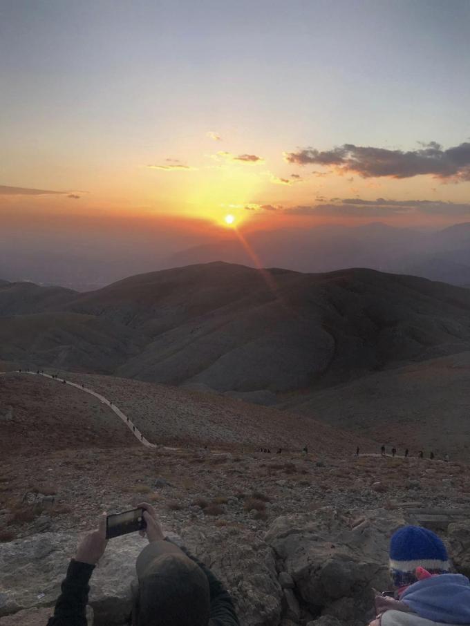 Coucher de soleil sur le mont Nemrut Dagi.