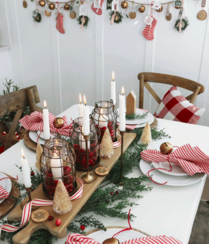 La table aux couleurs de Noël