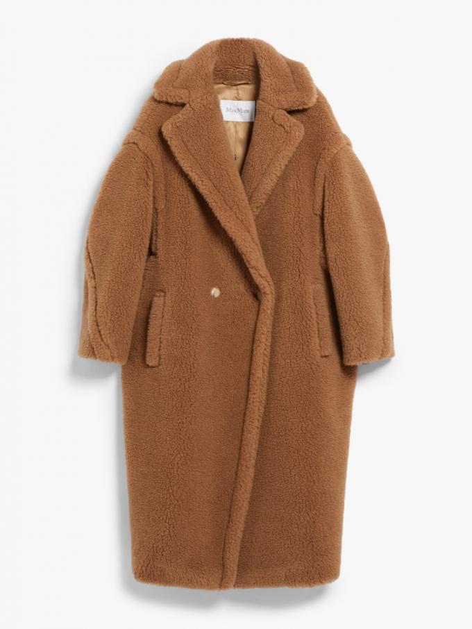 Teddy Bear Icon Coat in camel 