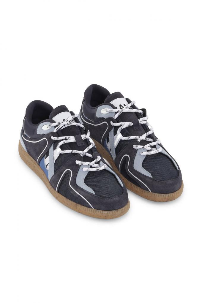 Sneakers in retro blauw 