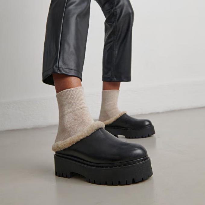 Clogs met shearling 