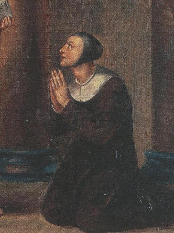 Imaginair portret van Anna Puttemans, geschilderd door Martha Van den Bussche in 1913. (gf)