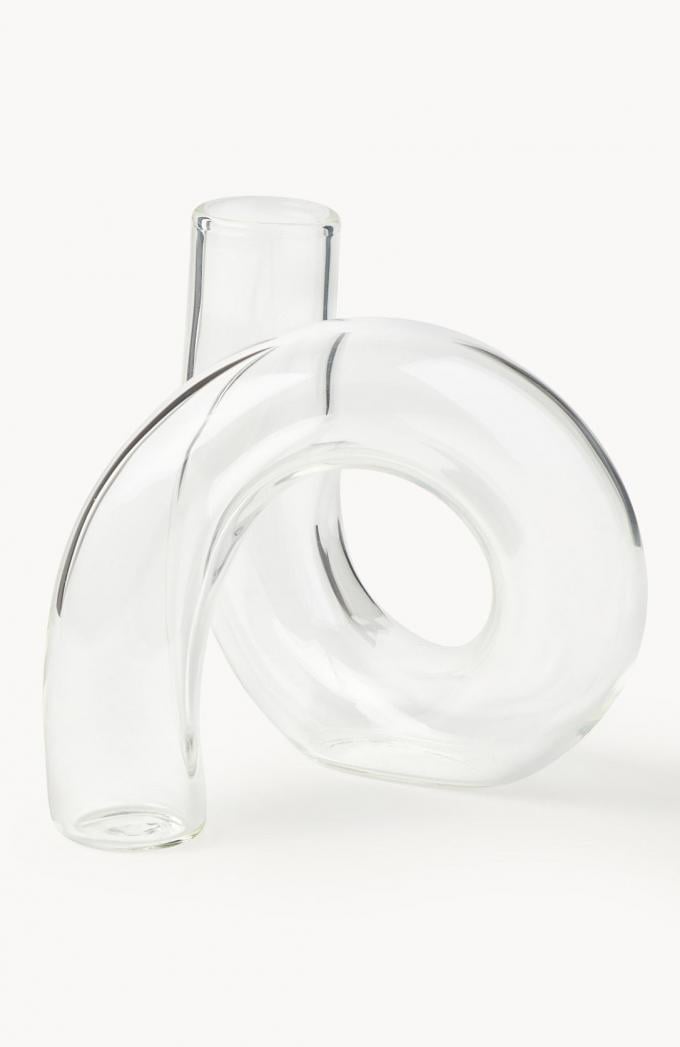 Handgemaakte glazen vaas ‘Zaida’ (B 11 x H 12 cm)