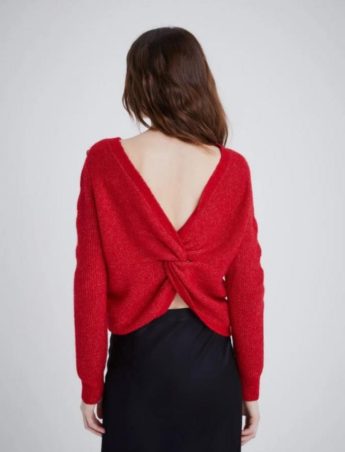 Pull tricot dos nu