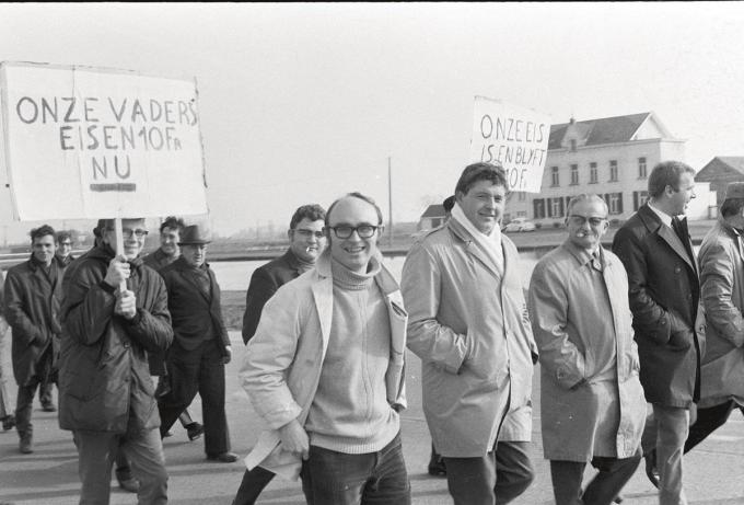 De staking bij Vieille Montagne in 1971, met plakkaten van Geys: ‘Mijn belangrijkste werk.’