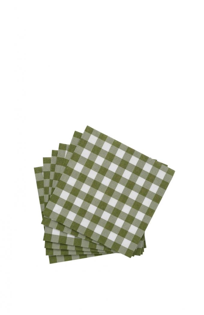 Set van 20 groene papieren servetten (33 x 33 cm)