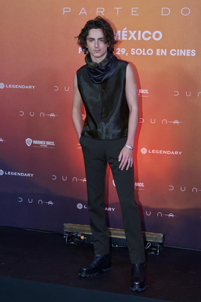 Timothée Chalamet op de photocall in Mexico City