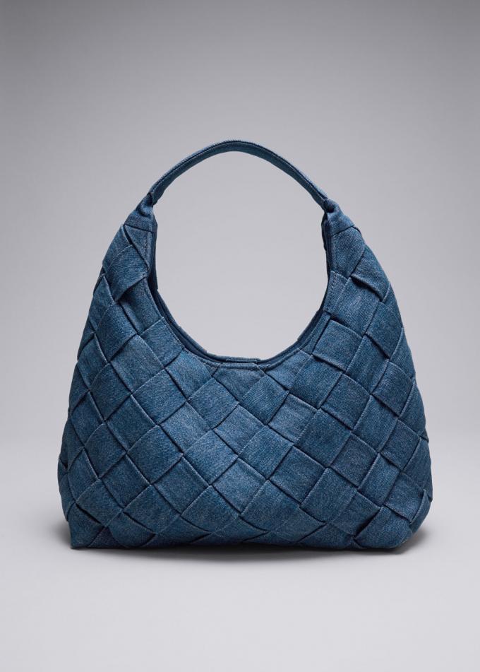 Gevlochten tote in denim 