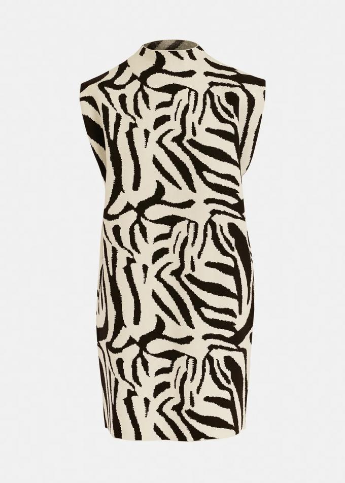 Gebreide jurk met zebraprint