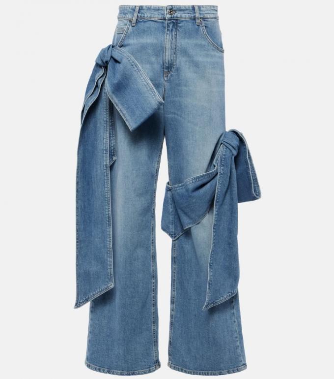 Jeans met strikken
