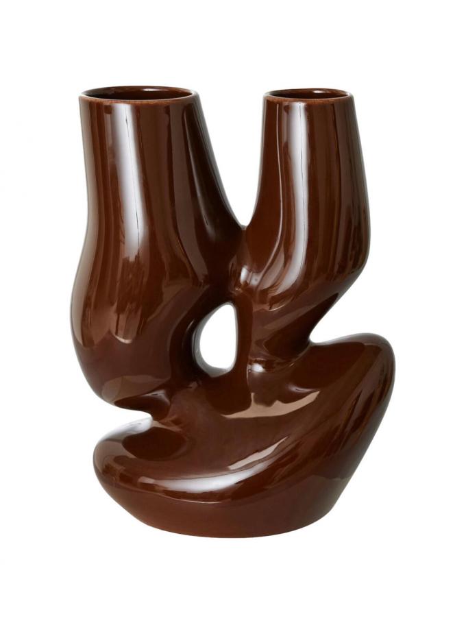 Vase brun en céramique « Organic »