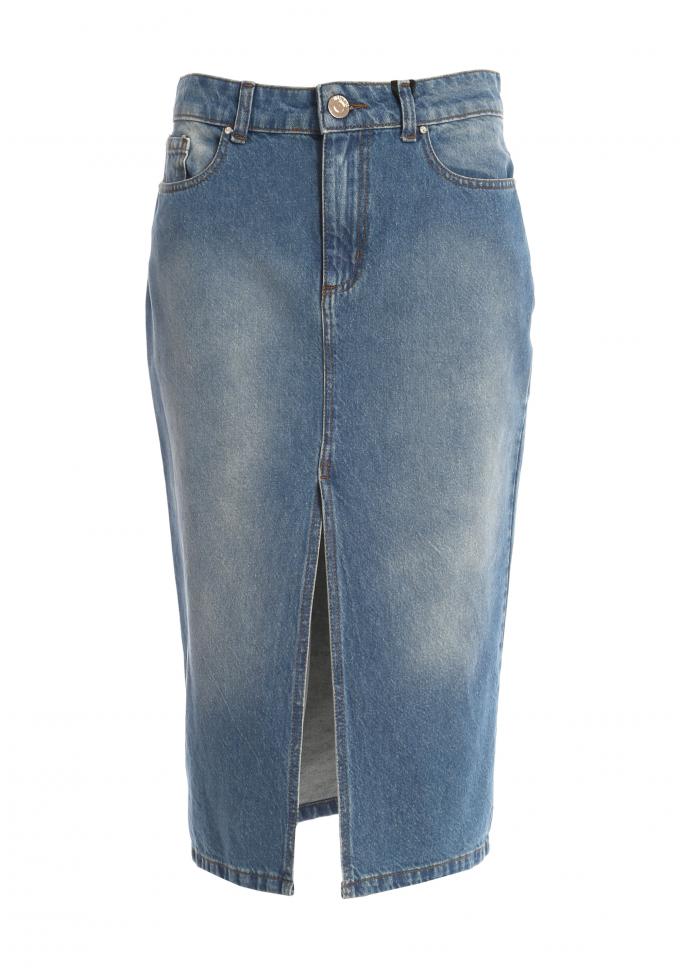 Jeansrok met split