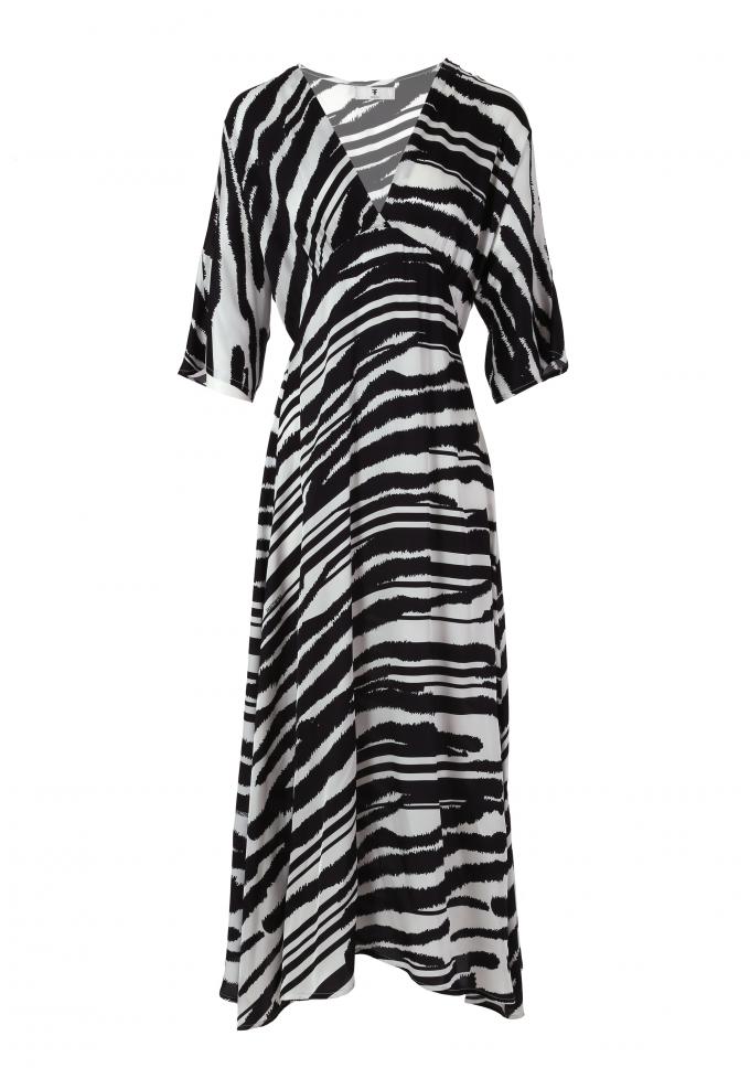 Midi-jurk met zebraprint