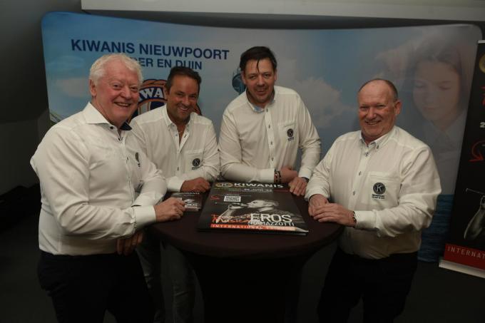 Kiwanis Nieuwpoort hoopt op een ‘volle zaal’. Je bemerkt Luc Neuville, Peter Devisch, Laurenzo Moerman en Elmer Keleman.