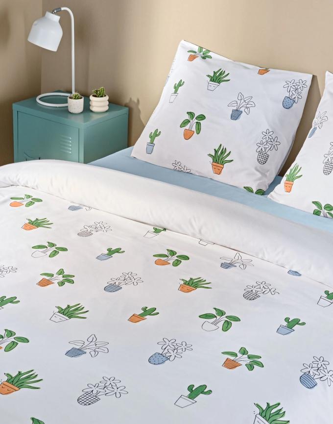 Dekbedset met planten