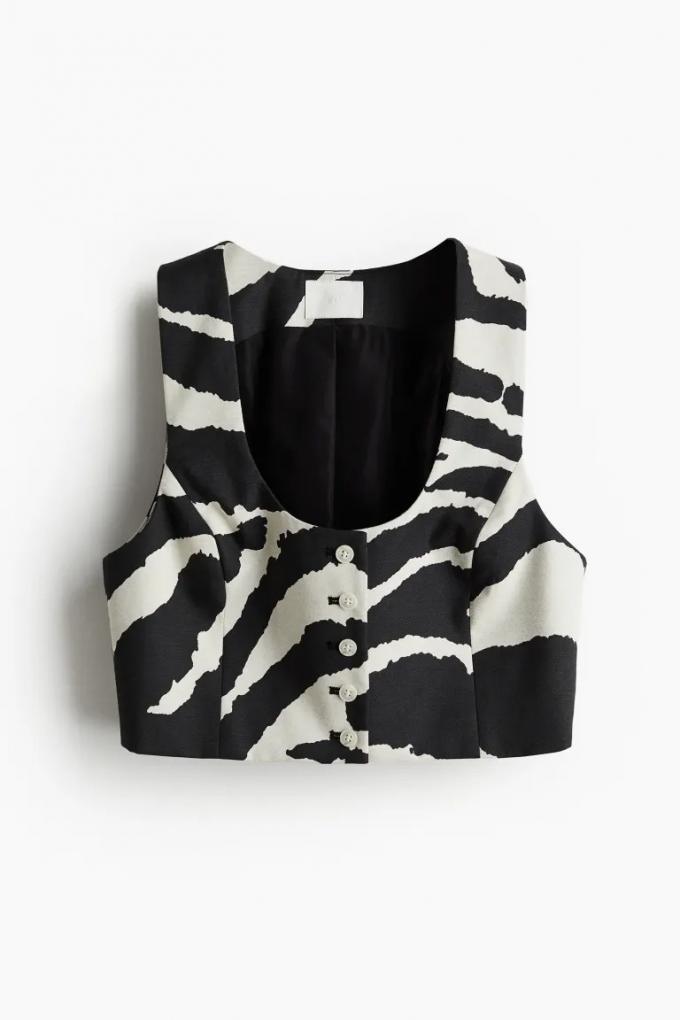 Gilet met zebraprint