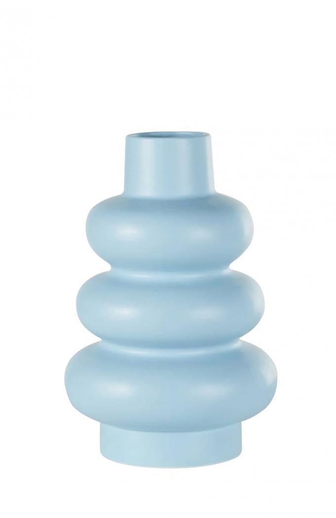 Lichtblauwe vaas uit dolomiet 'Nestador' (H 40 cm)