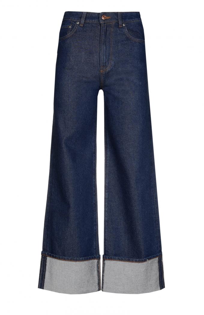 Flared jeans met omgeslagen pijpen