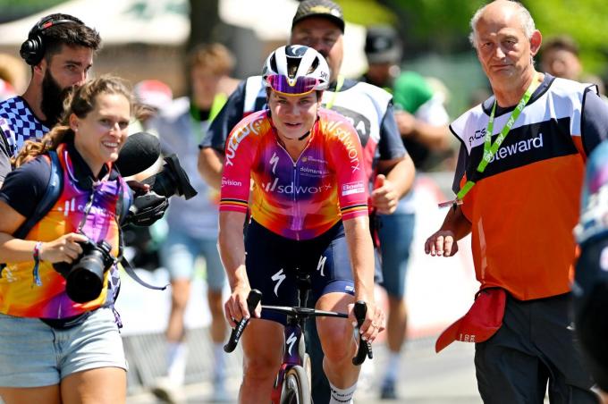 Gretel Coorevits met Lotte Kopecky. (foto Getty)