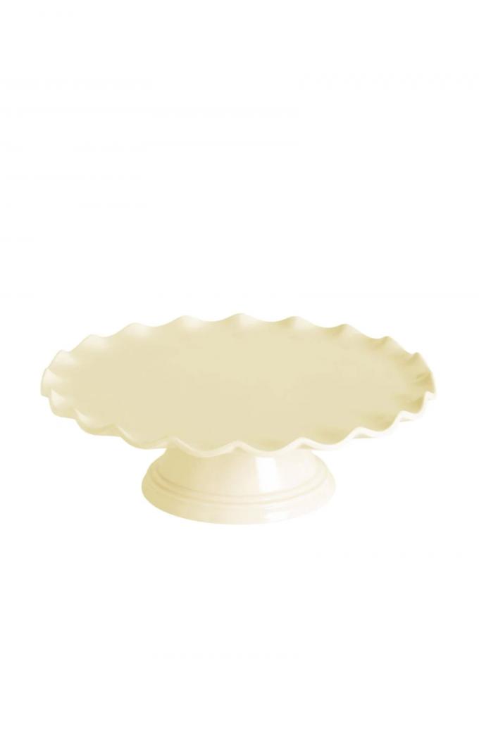 Botergeel taartplateau uit melamine (27,5 x 9 x 27,5 cm)