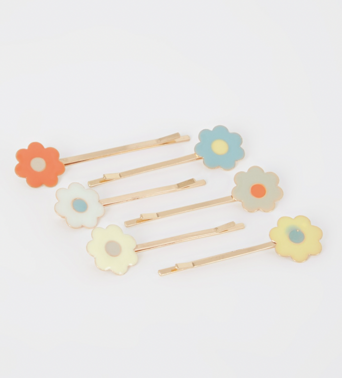 Flower hairclip set