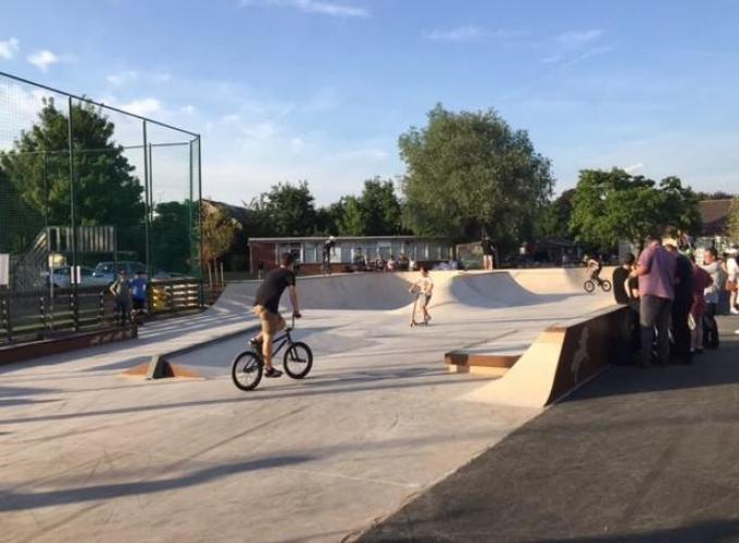 Het skatepark van Waregem.