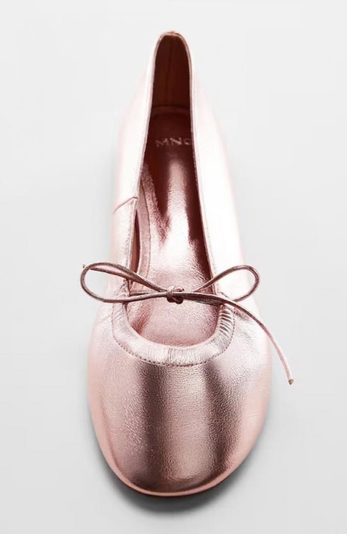 Metallic roze ballerina’s