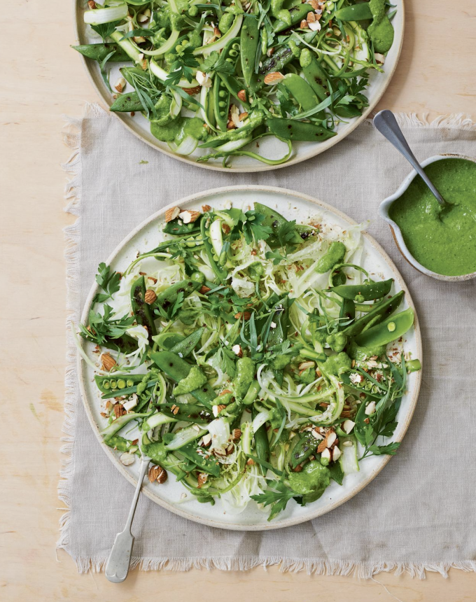 Salade verte et vinaigrette au jalapeño