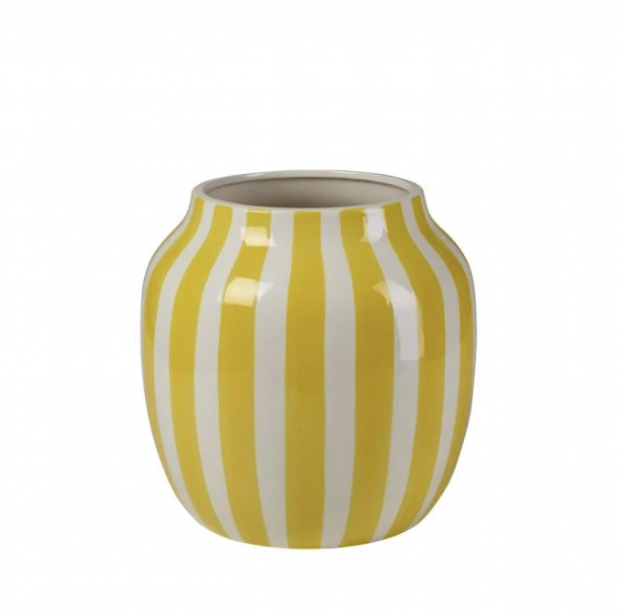 Vase blanc et jaune