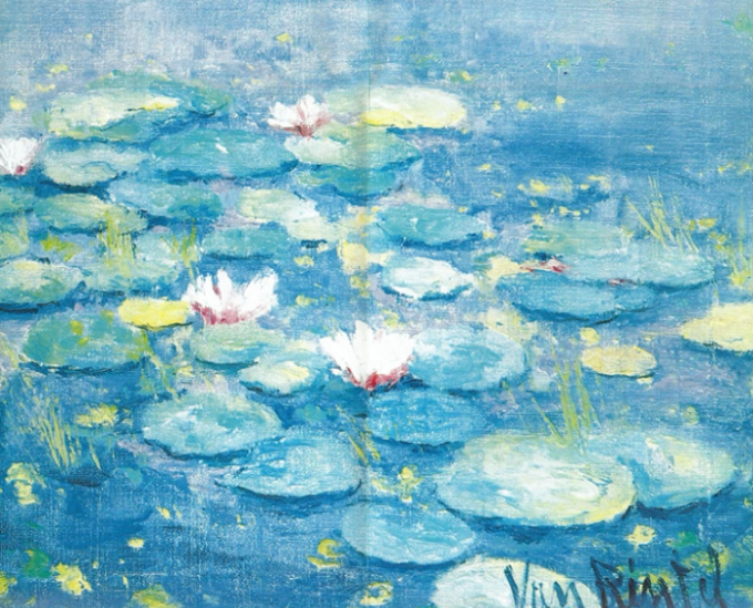 De latere schilderstijl van Van Rintel sluit nauw aan bij die van Claude Monet.