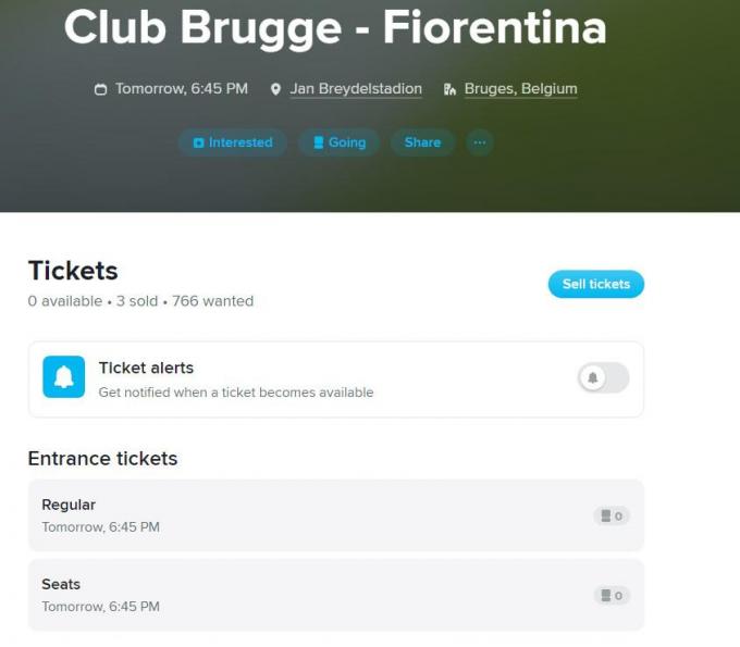 Op het bekende platform TicketSwap hebben meer dan 760 Club-fans zich geregistreerd om alsnog een een kaartje te bemachtigen. En die zullen veel geluk moeten hebben, want slechts drie tickets werder er al - tegen een correcte prijs - verkocht.