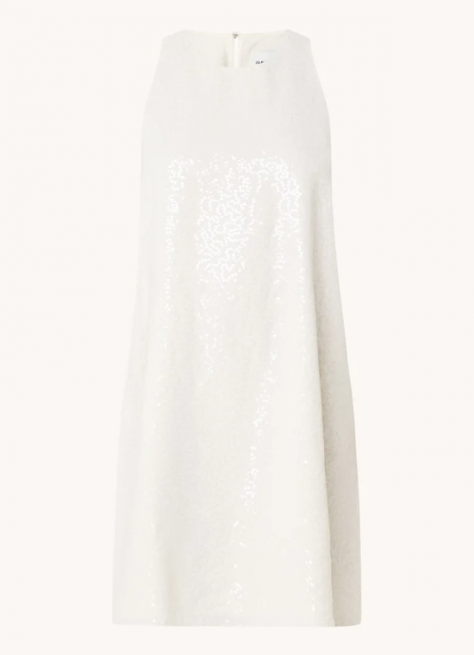 Witte mini-jurk met pailetten