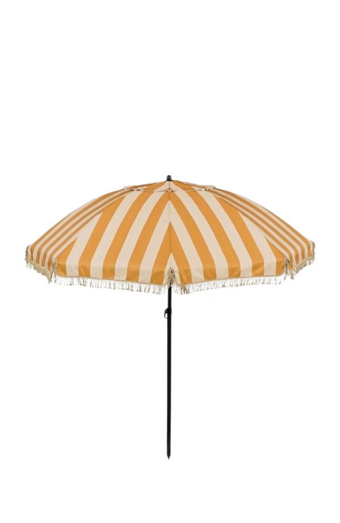 Okergeel-crème gestreepte parasol 'Osborn' (H 238 x Ø 220 cm)