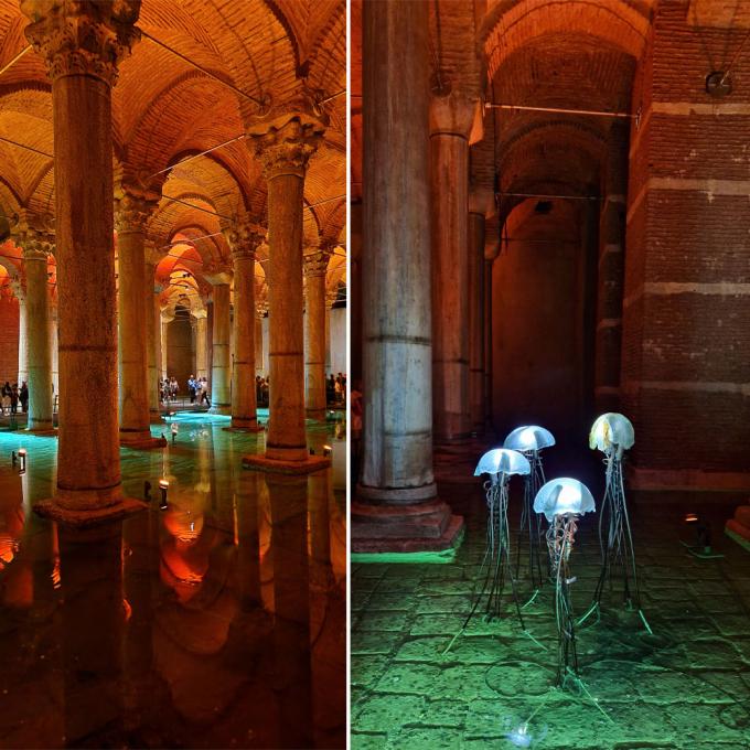 Magie voelen in Basilica Cistern.