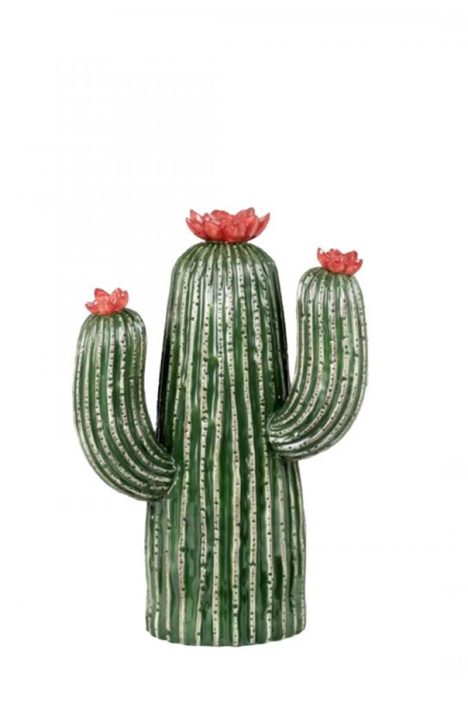 Decoratieve cactus uit dolomiet (H 33 cm)