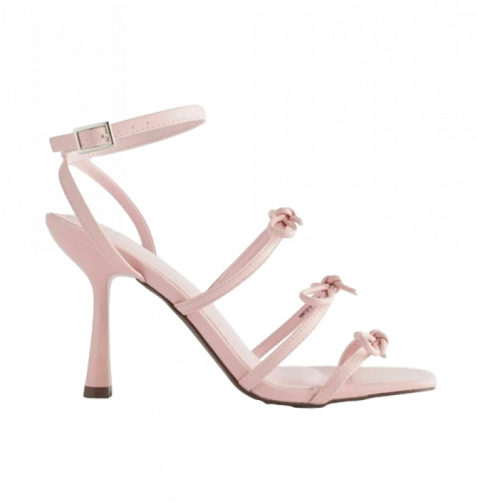 Sandales rose avec noeuds 