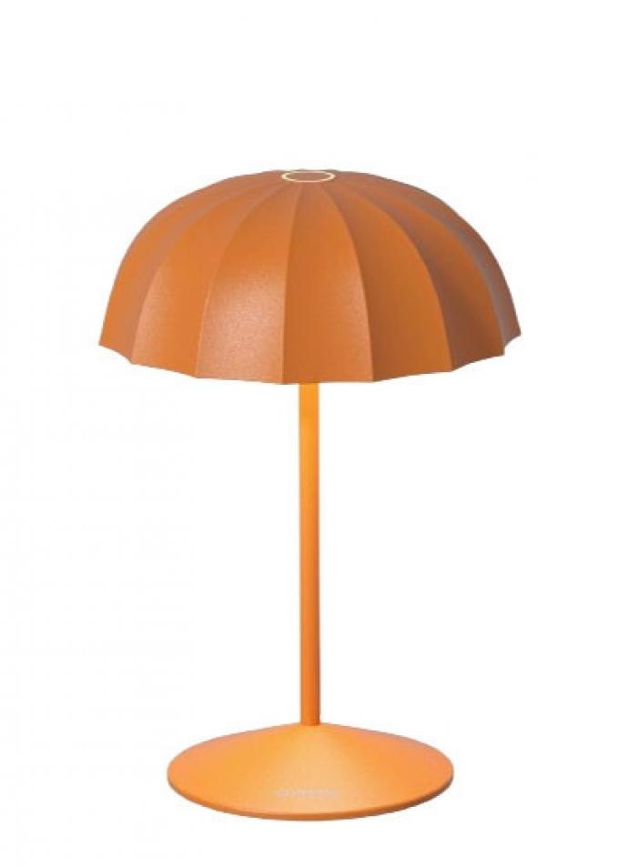 Oranje outdoor tafellamp in gepoedercoat aluminium ‘Ombrellino’ (Ø 16 - H 23 cm)