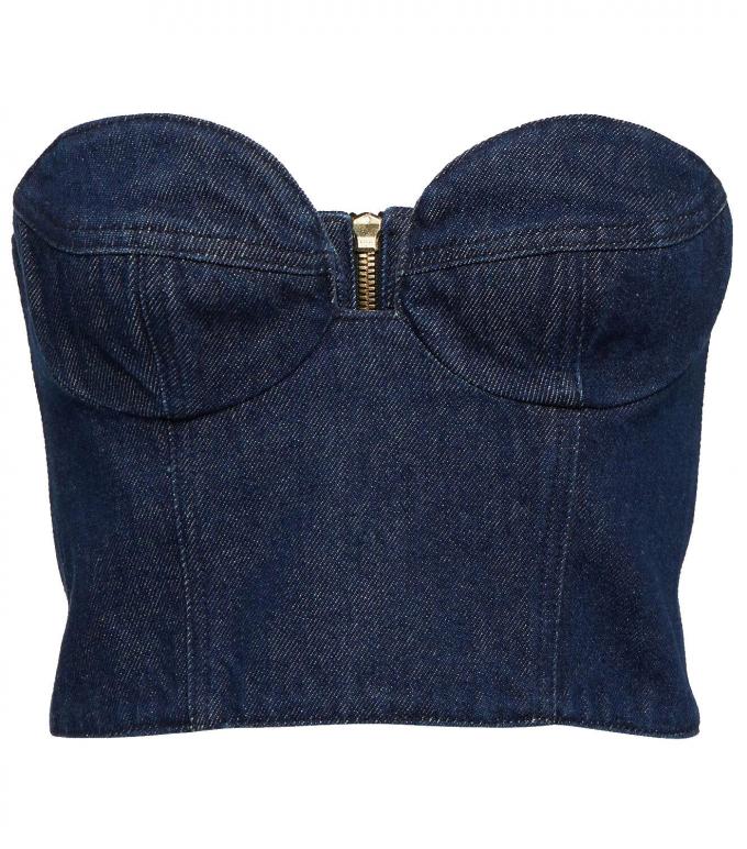 Denim bustiertop 