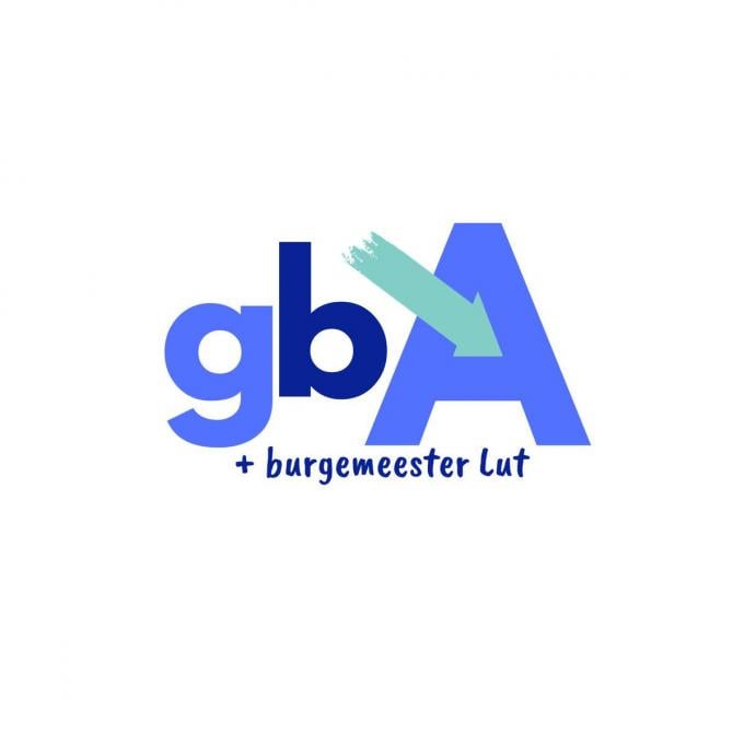 Het nieuwe logo van gbA+burgemeest Lut.